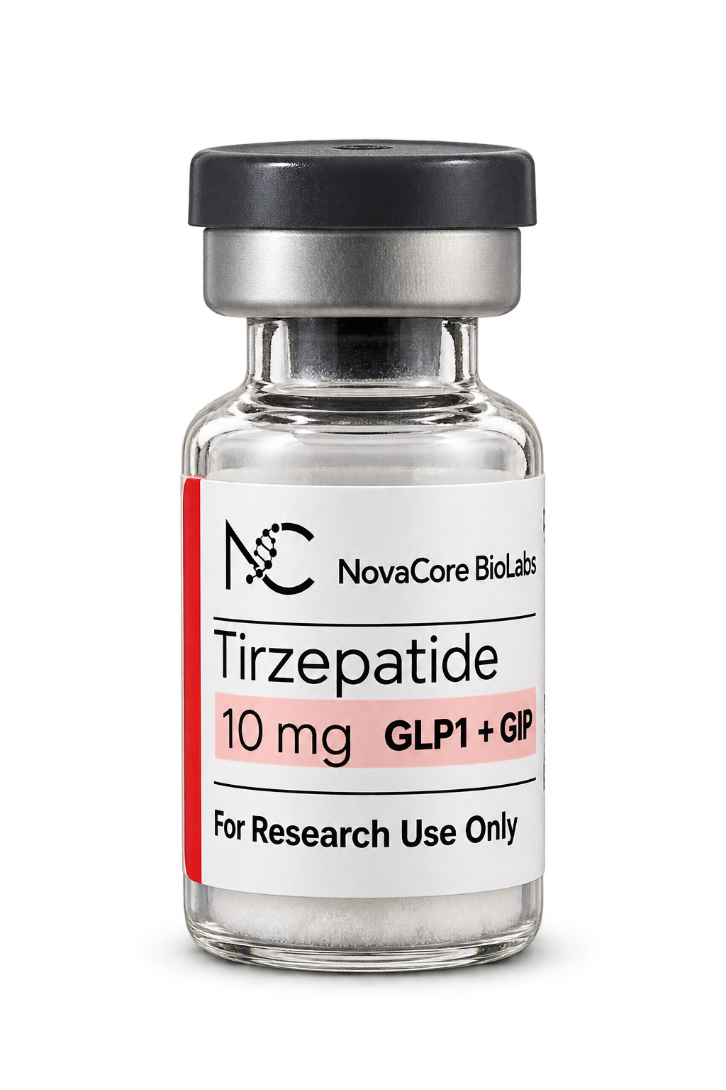 Vial NovaCore BioLabs de Tirzepatide 10 mg